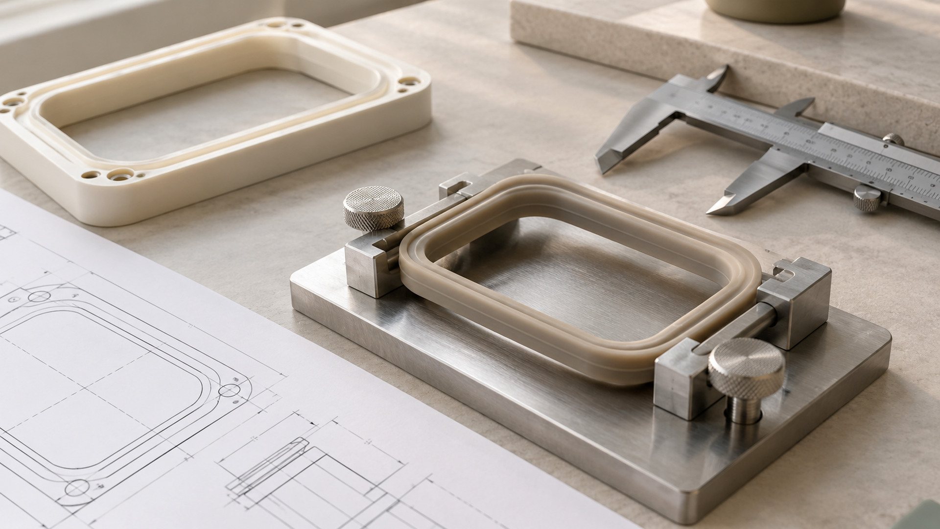 How do silicone shrinkage and flexibility affect achievable tolerances?