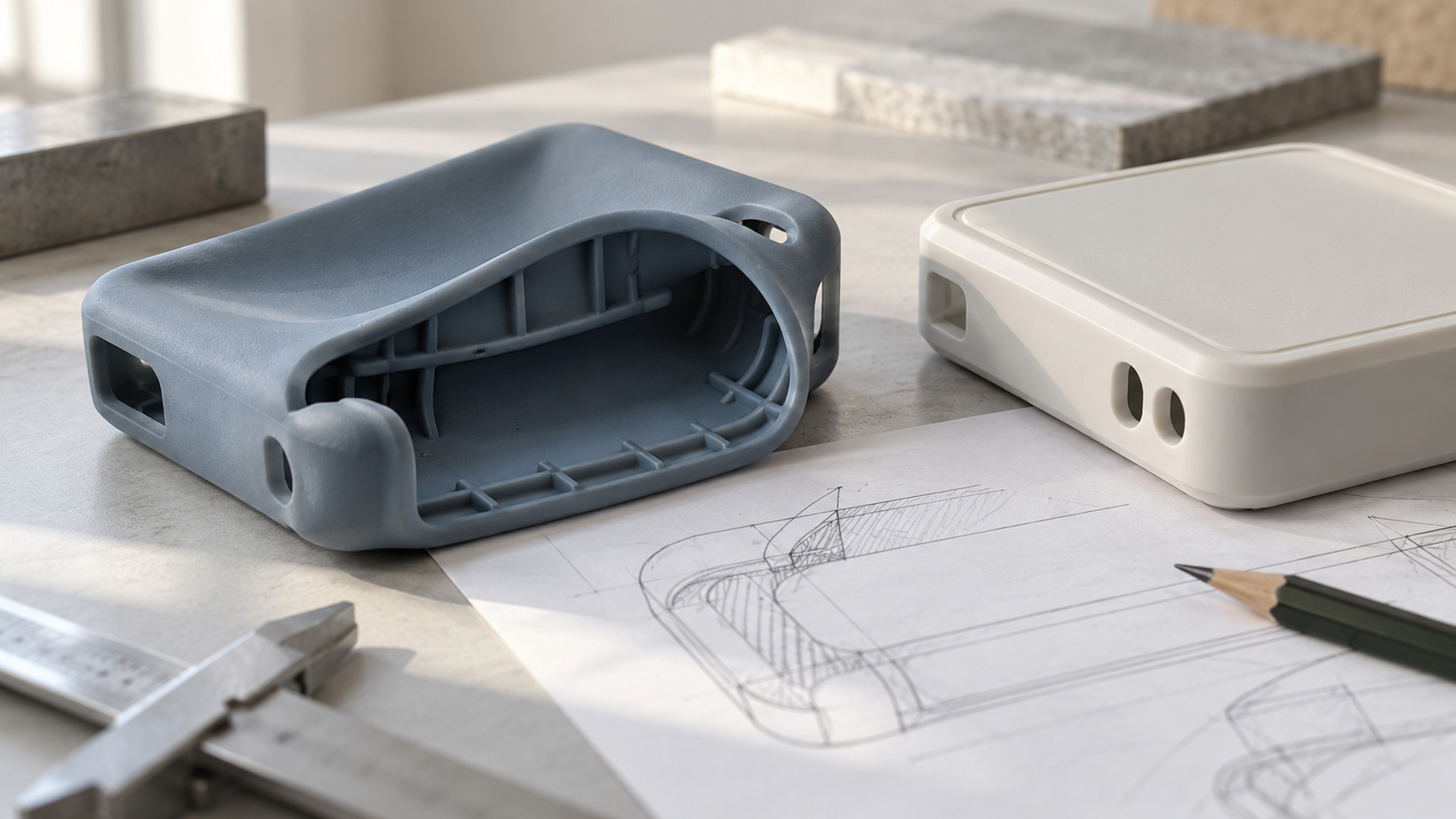 How should wall thickness and local reinforcement be designed for silicone parts?