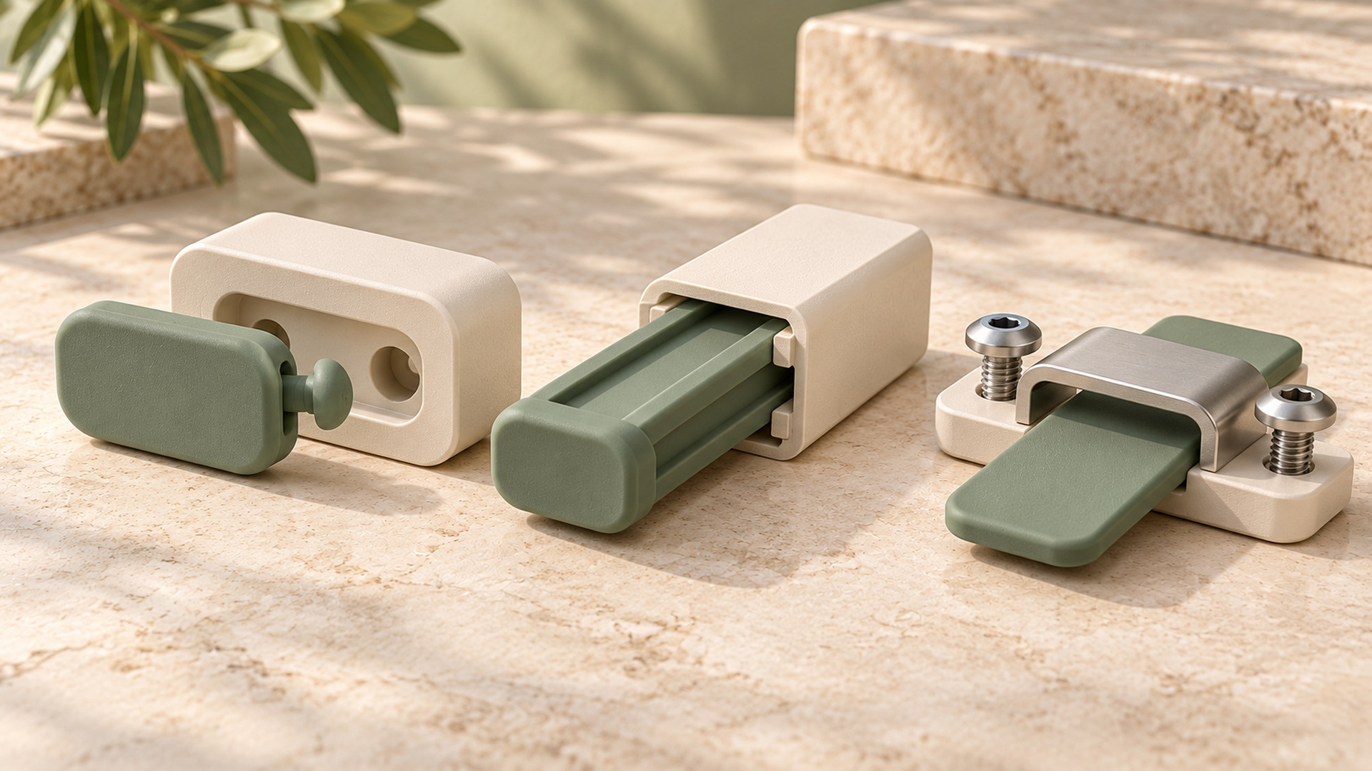 Snap-in, slide-in and mechanically captured interfaces for replaceable silicone product modules